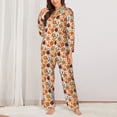 thumbnail image 2 of Picia Hot Fresh Pizza Pattern Women’s Long-Sleeve Sleepwear Set - Soft 2-Piece Loungewear with Pockets, Comfy PJs for Relaxing Nights-Small, 2 of 7