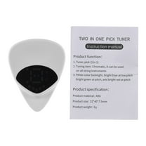 Guitar Picks§acoustic Guitar Tuner§guitar Tuner§tuner§guitar Accessories§picks§2 In 1 Picks Tuner 2 In 1 Guitar Picks Tuner Folk Guitar Ukulele Chromatic Multifunctional