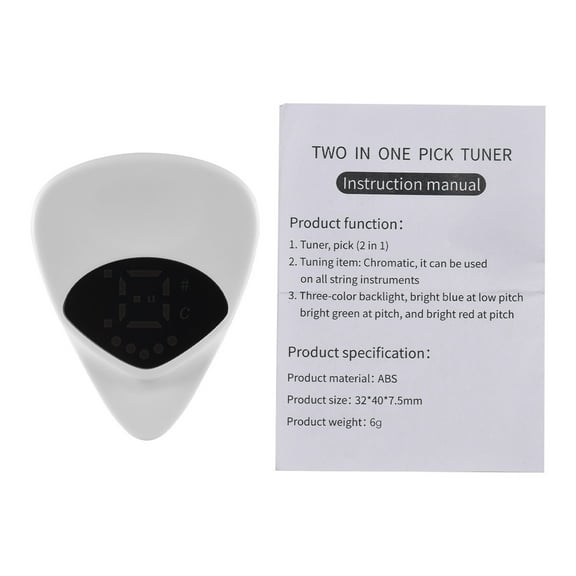 Guitar Picks§acoustic Guitar Tuner§guitar Tuner§tuner§guitar Accessories§picks§2 In 1 Picks Tuner 2 In 1 Guitar Picks Tuner Folk Guitar Ukulele Chromatic Multifunctional