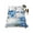 Blue, variant on Spring Blue Rose Full Size Flat Sheet, Wrinkleproof & Fadeproof Cooling Flat Bed Sheet Only, Green Leaves Vintage Country Rustic Breathable Soft Bedding Top Sheets 81 x 96 Inches