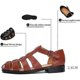 thumbnail image 4 of Mens Fisherman Sandals, Summer Leather Casual Breathable Fisherman Shoes, 4 of 5