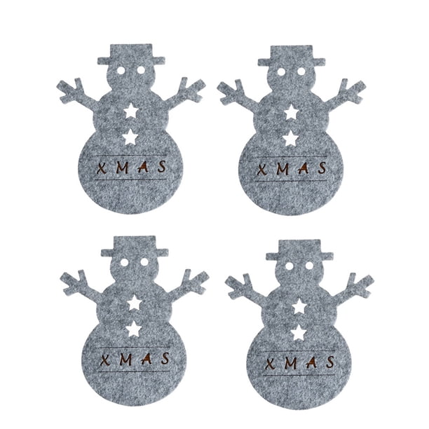 Bearachild de Navidad Cubiertos Bolsa Sacos Vajilla única Titular Organizador Ligero Encantador Pequeño Vajilla de Navidad Bolsas Cocina Kits de decoración para fiestas Gris claro Bearachild HA068999-02
