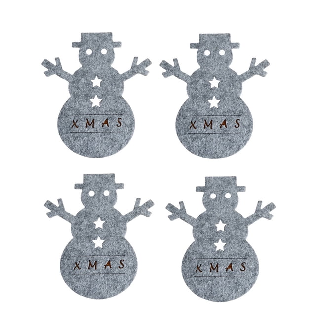 Bearachild de Navidad Cubiertos Bolsa Sacos Vajilla única Titular Organizador Ligero Encantador Pequeño Vajilla de Navidad Bolsas Cocina Kits de decoración para fiestas Gris claro Bearachild HA068999-02