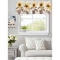 thumbnail image 3 of Curtain Valance for Windows,Idyllic Sunflower on Vintage Letter Kitchen Valances Rod Pocket Short Curtains,Farmhouse Plant Window Treatment Panel for Bedroom Bathroom 42x12in, 3 of 9