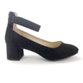 thumbnail image 2 of Mountain Sole, Women's Madyn Elastic Ankle Strap Pumps, Back Zipper Secure Fit, 2 of 6