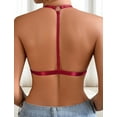 thumbnail image 3 of Deep V Triangle Bras for Women Sexy Spaghetti Strap Wireless Bralette 2 Piece Lightweight Backless Bra Sexy No Padded Racerback Bralette Tops Underwear, 3 of 6