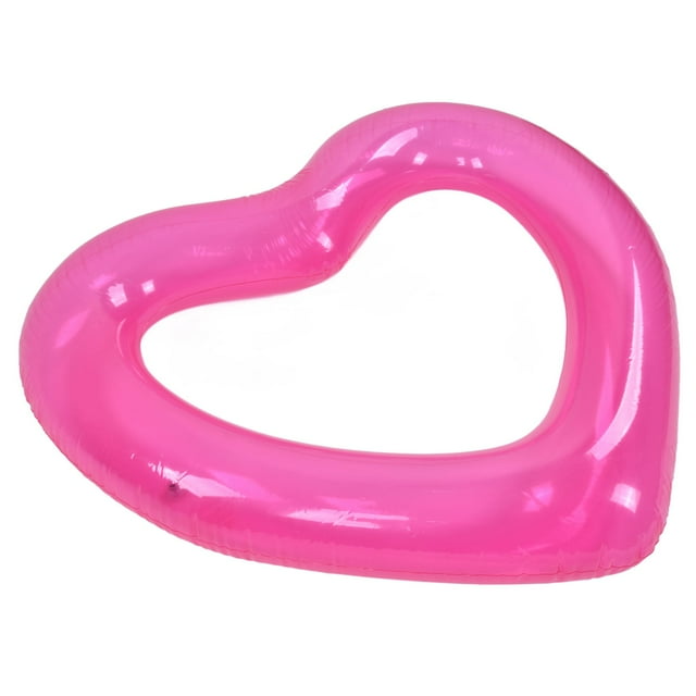 Ecomeon Beach Floats,Heart Pool Float PVC Material Skin Friendly Lightweight Pink Romantic Style Floating Tubes For Summer,Ocean Floats