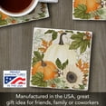 thumbnail image 5 of Absorbent Stone Tumbled Tile Coasters, Farmhouse Pumpkins, Set of 4, 5 of 7