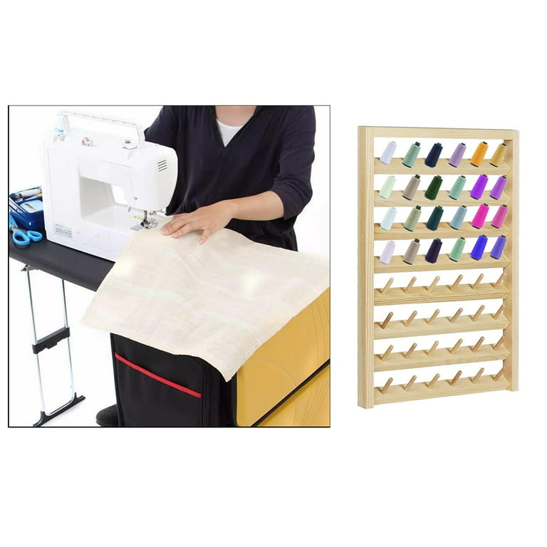 48/54 Spool Sewing Thread Holder Rack Wood Sewing Thread Stand Organizer  Embroidery Storage Rack Holder Bracket
