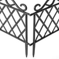 Plastic Garden Edging Border Fence, Flower Bed Barrier, Set of 3, Black