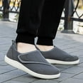 thumbnail image 2 of Men's Casual On Shoes Comfortable Non Walking Sneakers For Wide Feet Soft Sole Breathable Lightweight Loafer For Men Women Elderly Daily Wear 7.5 Grey, 2 of 8