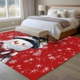 thumbnail image 4 of 5'x7' Area Rugs, Christmas Indoor Outdoor Area Rug for Living Room Bedroom, Red Snowman Pine Cones Xmas Winter Snowflake Washable Bathroom Rugs Kitchen Floor Carpet Mats Home Decor Aesthetic, 4 of 8