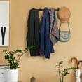 thumbnail image 2 of Wall Mounted Metal Coat and Hat Rack, 6 Hooks, Black, 2 of 8