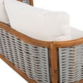 thumbnail image 4 of Christopher Knight Home 2-Piece Outdoor Patio Loveseat with Coffee Table, Teak Finish + Beige Cushions, 4 of 13