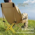 thumbnail image 4 of Aoran Portable Folding Camping Chair with Raised Backrest & Double Comfort, Outdoor Moon Chair Lightweight Foldable for Camping, Beach, Fishing and Sports, 2 Pack, Black, 4 of 8
