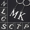 thumbnail image 3 of Xinyolin Key Ring Non-fading Decorative Electroplated A-Z 26 Letter Metal Key Chain Charm for Promotional Gifts, 3 of 8