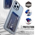 thumbnail image 6 of SaniMore for iPhone 13 Pro Max 6.7" Translucent Glitter Case, Rugged PC Back & Soft TPU Bumpers Case with Card Slot Shockproof Protective Case for iPhone 13 Pro Max Women Men, Black, 6 of 8