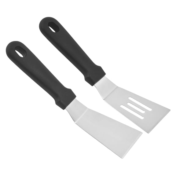 MERRYHAPY 2-Piece Stainless Steel Pancake Spatula Set Non-Stick Cooking Flippers for Frying, Grilling, and Kitchen Utensils