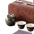 thumbnail image 6 of Baoblaze Travel Tea Set 3 Tea Cups Portable Teapot Set for Picnic Gathering Tea Party Black, 6 of 8