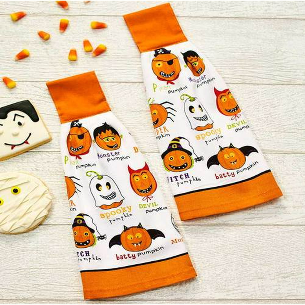 Sets of 2 Seasonal Hanging Kitchen TowelsHalloween