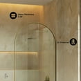 thumbnail image 4 of Porte 34 x 58 Framed Fixed 3/8 in. (10mm) Clear Tempered Glass Tub Door with Brushed Gold Frame, 4 of 6