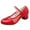 Red, variant on Female Teacher Latin Dance Shoes Adult Body Dance Practice Transparent Chiffon Plus Size Shoes Trendy Mid Heel Dance Shoes Black Size 5.5