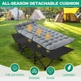thumbnail image 3 of MOPHOTO XXL Oversized 78" Camping Cot for Adults, Portable Folding Bed Rollaway Guest Bed with Mattress & Carry Bag, Double Layer Oxford Strong Sleeping Cots, Heavy Duty Cot Support 900 bls, 3 of 11