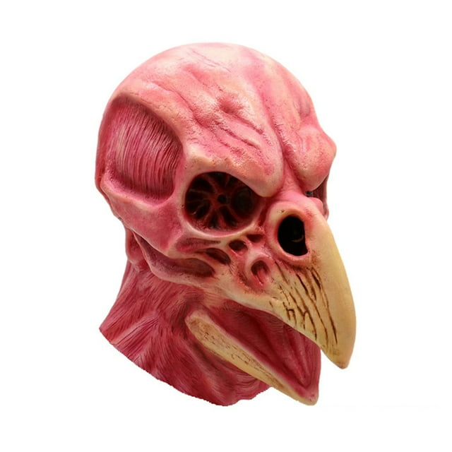 Máscara de terror, calavera de sangre, cabeza de pájaro, cosplay para Halloween