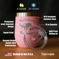 thumbnail image 4 of Bevvee Insulated Wine Tumbler 12 oz Dont Hurry Be Happy Gifts for Wine Enthusiasts Tumblers, 4 of 4