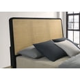 thumbnail image 5 of Arini Rattan Queen Panel Bed Black and Natural, 5 of 10