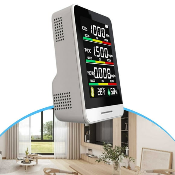 5in1 Air Quality Monitor Gas Analyzer Temperature Humidity Quality Monitor