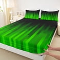 thumbnail image 4 of jejeloiu Gradient Geometric Pattern Full Size Sheets For Boy,Green Black Ombre Art Bed Sheets For Kids,4 Pieces, 4 of 6