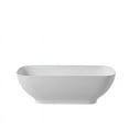 thumbnail image 3 of Clovis 67x29.5" Solid Surface Modern Resin Freestanding Bathtub in White, 3 of 7