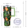 thumbnail image 2 of Holiday Snowman 40oz Tumbler Christmas Stainless Steel Travel Mug, Winter Insulated Coffee Cup with Handle and Straw, Gift for Adults, 2 of 4