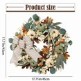 thumbnail image 3 of Couronnes d'Automne pour Porte d'Entrée Extérieure Couronne de Porte d'Automne avec Lumières Citrouilles Blanches Nœud Décorations d'Automne pour Maison Porche Table Centre de Table, 3 of 7