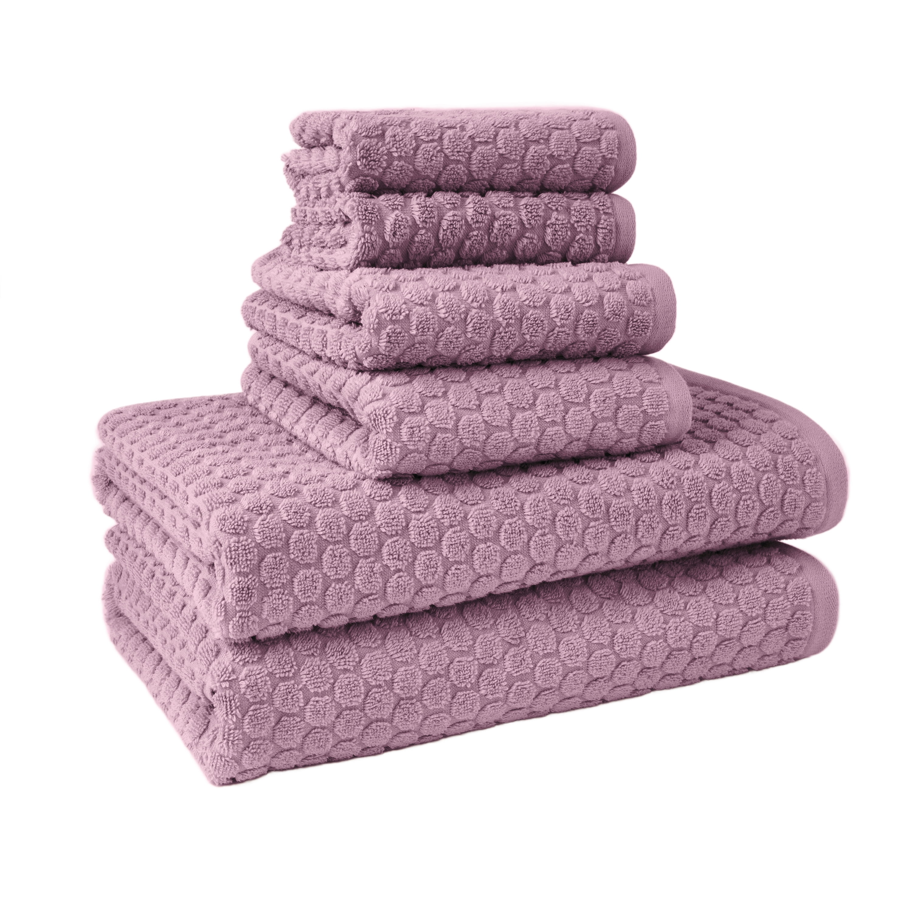 Beautiful by Drew Barrymore Complete Bathroom Set – Soft Cotton Towels, Oval Bath Rug, Rose