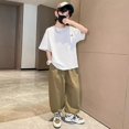 thumbnail image 1 of Traje de verano elegante y moderno para niños, conjunto de ropa informal de estilo chino para niños de mediados a grandes, nuevo estilo 2024, 1 of 5