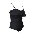 thumbnail image 3 of Traje de Baño Op Talla G Liso con Olán y Encaje Negro, 3 of 4