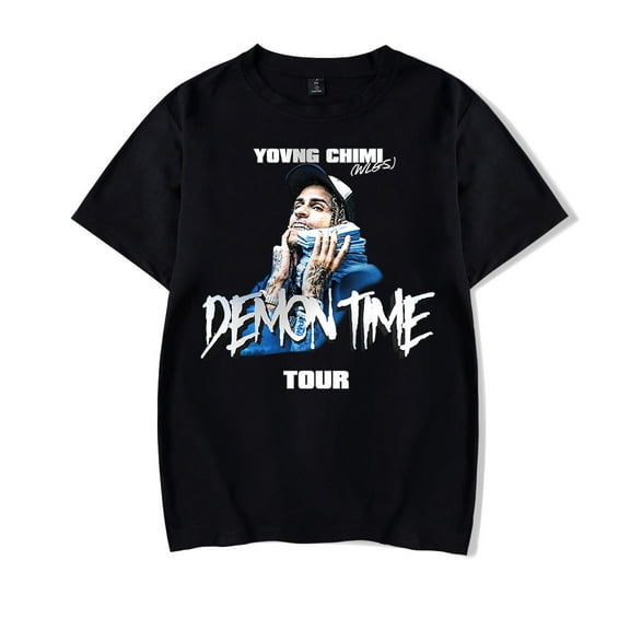 YovngChimi Demon Time Tour T-shirt Rapper 2024 New Women Men Casual Fashion Short Sleeve Tee