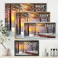 thumbnail image 4 of Designart 'Christmas Forest With Trees and River IV' Traditional Framed Canvas Wall Art Print, 4 of 5