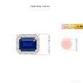 thumbnail image 3 of ANGARA Lab Grown 3.4 Ct Blue Sapphire Halo Pendant for Women in 14K Yellow Gold (Size-10x8mm) | September Birthstone, Anniversary, Jewelry Gift for Women | Lab-Grown Blue Sapphire Necklace, 3 of 7