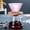Pink, variant on Reusable Glass Pour Over Coffee Maker with Removable Wooden Base for Hand Brewed Drip Coffee