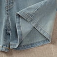 thumbnail image 7 of ITSAME Jean Shorts for Girls, Bow Embroidery Fashion Casual Elastic Waist Summer Outerwear Denim Shorts Light Blue 14T, 7 of 7