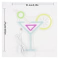 thumbnail image 3 of Jugo De Cocktaisl Con Letrero De Neón De Limón Para Habitación Fiesta Hogar Pub Club Decoración De Pared Iluminada Con Alimentación USB, 24.6cm×27.2cm, 3 of 4