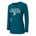 thumbnail image 2 of Women's Concepts Sport Midnight Green Philadelphia Eagles Chesnut Long Sleeve T-Shirt and Pant Sleep Set, 2 of 5