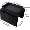 thumbnail image 2 of RUseeN Sofa Armrest Organizer with Cup Holder Tray, Remote Control Holder for Recliner Couch, Arm Chair Caddy, Tablet, Phone, iPad, Black, 2 of 7