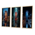 thumbnail image 3 of Designart "Urban Icon Red Telephone Booth I" Cityscapes Framed Wall Art Set Of 3 - Red Telephone Booth Frame Gallery Set For Office Decor, 3 of 6