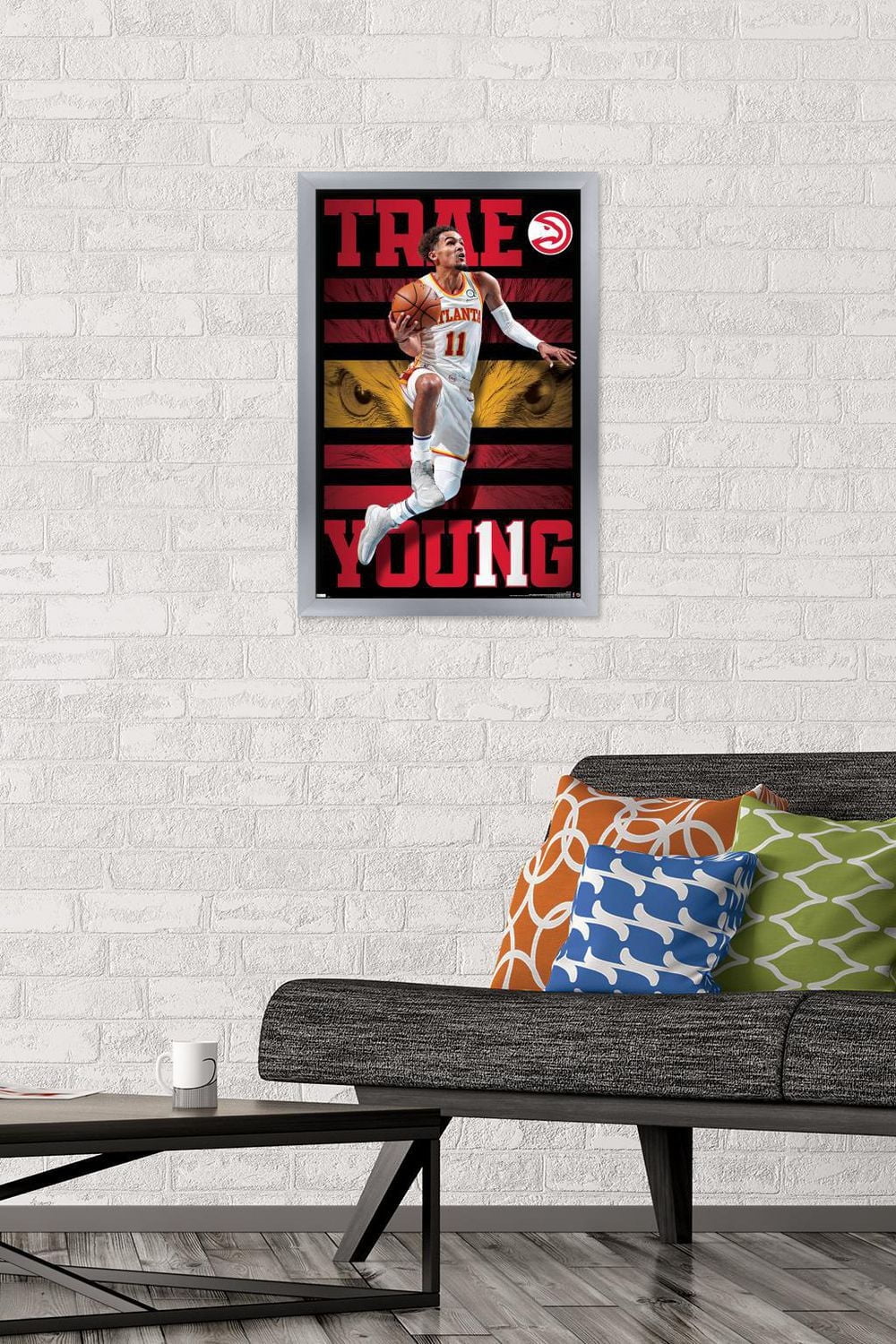 NBA Atlanta Hawks - Trae Young 20 Wall Poster, 22.375" x 34" Framed