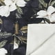 thumbnail image 4 of Ellis Curtain Magnolia Lined Scallop 3" Rod Pocket Valances for Windows 50" x 16" Black, 4 of 4