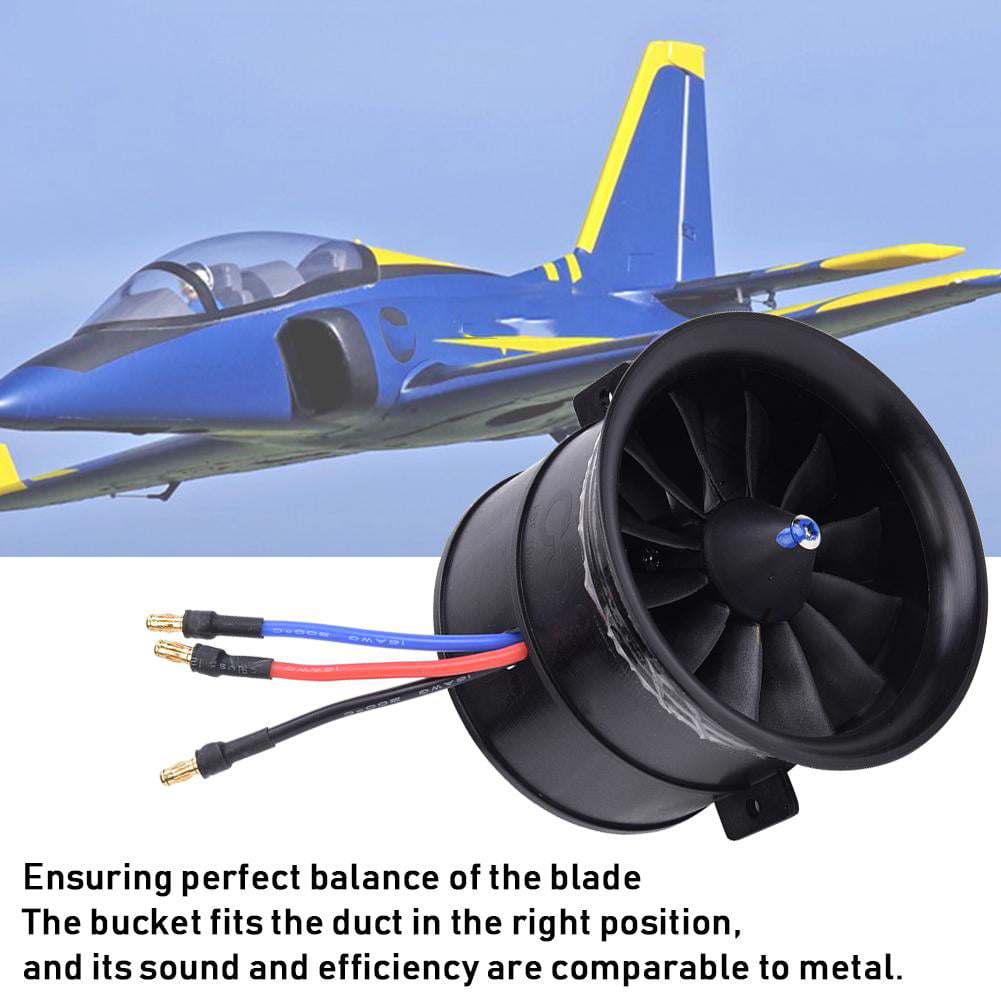 EDF 70mm 12-Blade Fan Propeller Starting Motor RC Model Craft Accessories 
